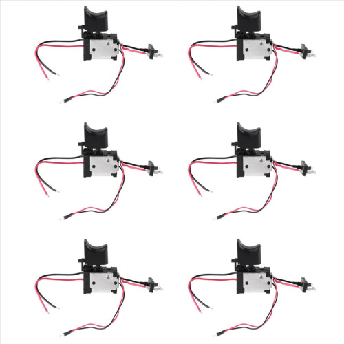 6X DC7.2-24V Electric Drill Switch Cordless Drill Speed Control Button Trigger Light Power Tool Parts for