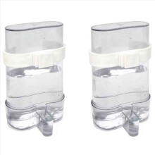 2X Transparent Feeding Hanging Canary Storage Container Cockatiel Parakeet Bird Waterer Bird Water Feeder