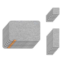 Hittebestendige vilten onderzetters en placemats voor-Lichtgrijs