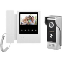 4.3 inch Wired Video Door Phone System Visual Intercom Doorbell with 1 Monitor + 1700TVL Outdoor Camera for Home Surveillance