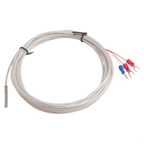 Pt100 Stainless Steel Temp Sensor Probe 4m WaterResistant Cable 2