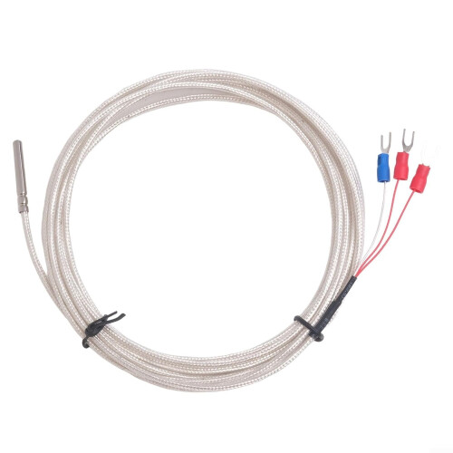 Pt100 Stainless Steel Temp Sensor Probe 4m WaterResistant Cable 1