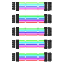 5X ARGB Power Supply Extension Cable 24Pin Cord Motherboard RGB Extension Cable for Computer