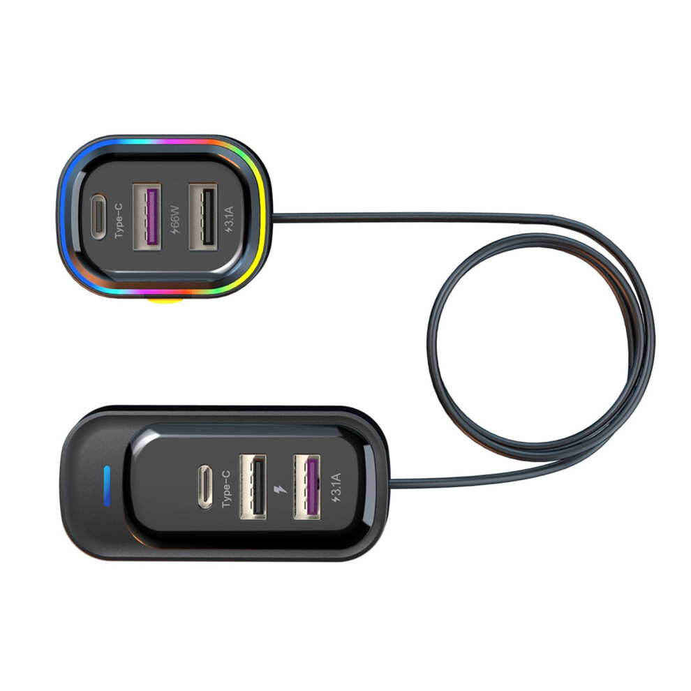Car Charger 6Port Fastcharging Station For Multiple Devices, Multifunction Vehicle Charger, Multiport Car Charger 9365049301770
