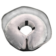 Adjustable Recovery Collar For Dogs Elizabethan Collar Alternative Soft Gray M Anti Licking Protective
