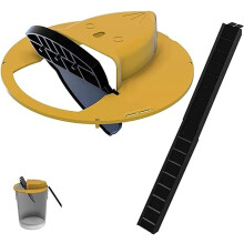 Mouse Trap Bucket Lid, Auto Reset Multi Catch Humane Rat Trap for Indoor Outdoor Use, Reusable Rodent Control Solution with Smooth Entrance Design,