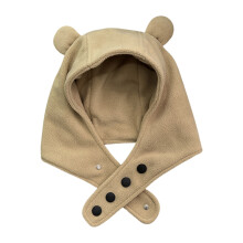 Cagoule réglable respirante et-Oreilles d'ours d'agneau kaki