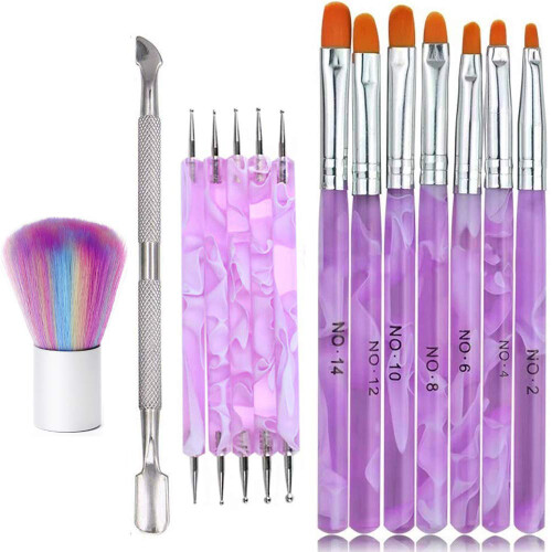 Exquisite Nail Dotting Tools, Durable For Longer Use, Vivid Color (14PCS) 1