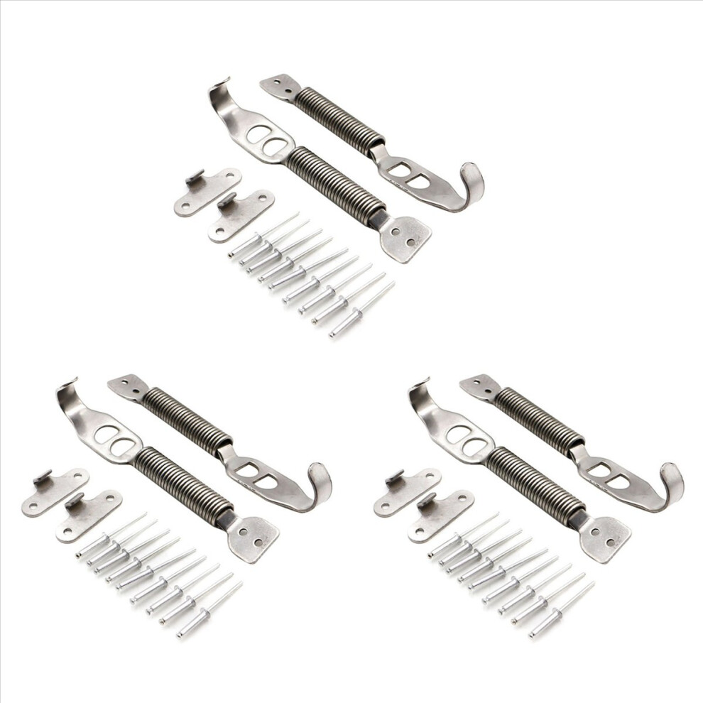 6X Aluminum Alloy Car Racing Mount Bonnet Hook Pin Lock Kit Latch Spring Fastener 4853239032276
