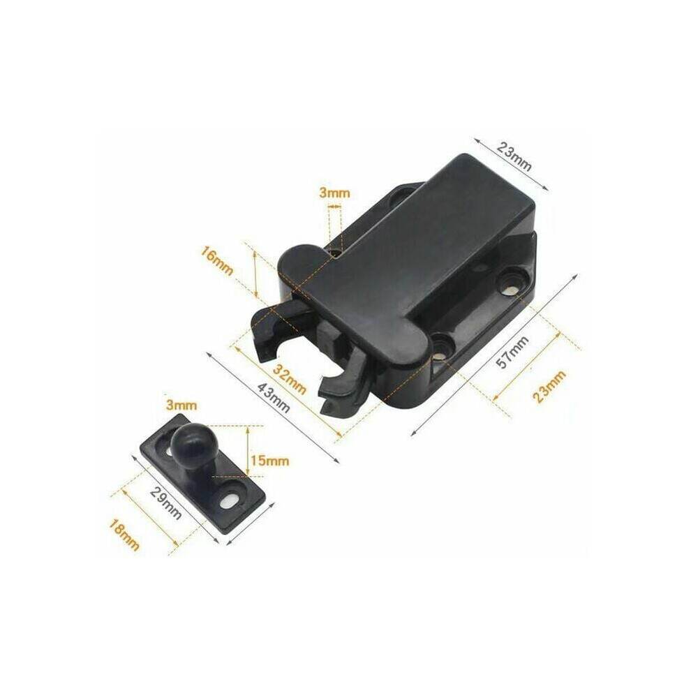 Cabinet Locks, Kitchen Drawers Latch Earthquake Cabinet Latches With Automatic Pop-Up Function For Wardrobe Doors, 6Pcs 9048212457503