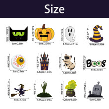 Griezelige Halloween-decoratie, grafsteen-taarttoppers, spookachtige begraafplaats-gazonaccenten voor Halloween-cupcakeversiering,
