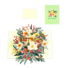 Handmade 3D Flower Card Anniversary Graduation Card Elegant Card