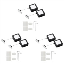 Retractable Remote Control Tethers, Remote Cable Lock , 6.6Ft /2M Remote Control Security Lock for TV and DVD 6 Pcs