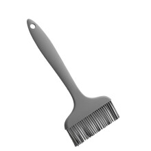 Silicone Basting Brush with Ergonomic Handle, Heat Resistant Food Grade Oil Brush for Cooking Baking Grilling, Grey