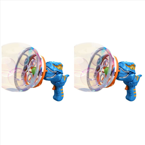2X Fan Dinosaur Bubble Machine in Bubble Handheld Electric Dinosaur Bubble Machine Bubble Blue