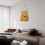 PU Leather Wall Clock in Handbag Shape Quiet-Lemon yellow 6