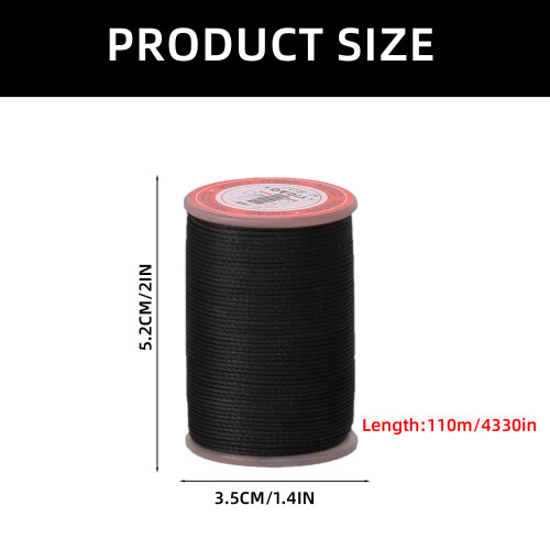 Polyester Thread 0.55mm Waxed Sewing Thread 120yds/Roll-Claret 2