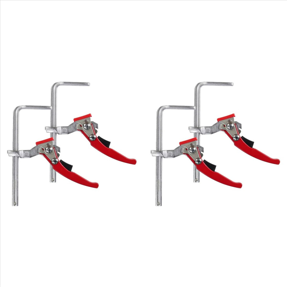 4Pcs Ratcheting Table Clamp, Quick Ratchet Track Saw Guide Rail Clamp For Table And Guide Rail System Woodworking Clamp 4854166050067