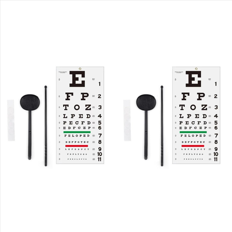2X Eye Chart, Eye Chart No Fading for School Home Physical Examination Center Visual Acuity Measuring Educational
