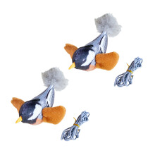 Kitten Chew Toy Sound Toy Teething Soft Bird Toy Chirping-C