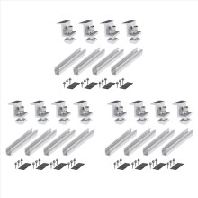 12x Solar Panel Mount Bracket Photovoltaic Panel Rail Solar Panel Mount Fastening Module with Mid 30mm
