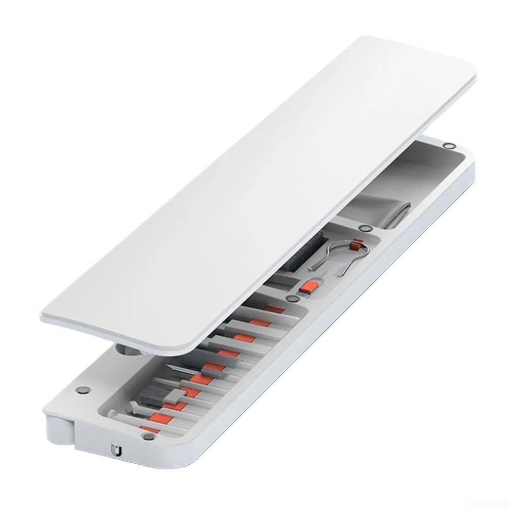Multi Functional Keypad Cleaning Set Magnetic Closure Elastic Wrist Rest Keyboard Cleaning Kit White 9365049303972