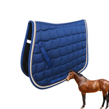 English Saddle Pad 65x50 Cm MoistureAbsorbing Breathable Dressage Jumping Dark Blue Red