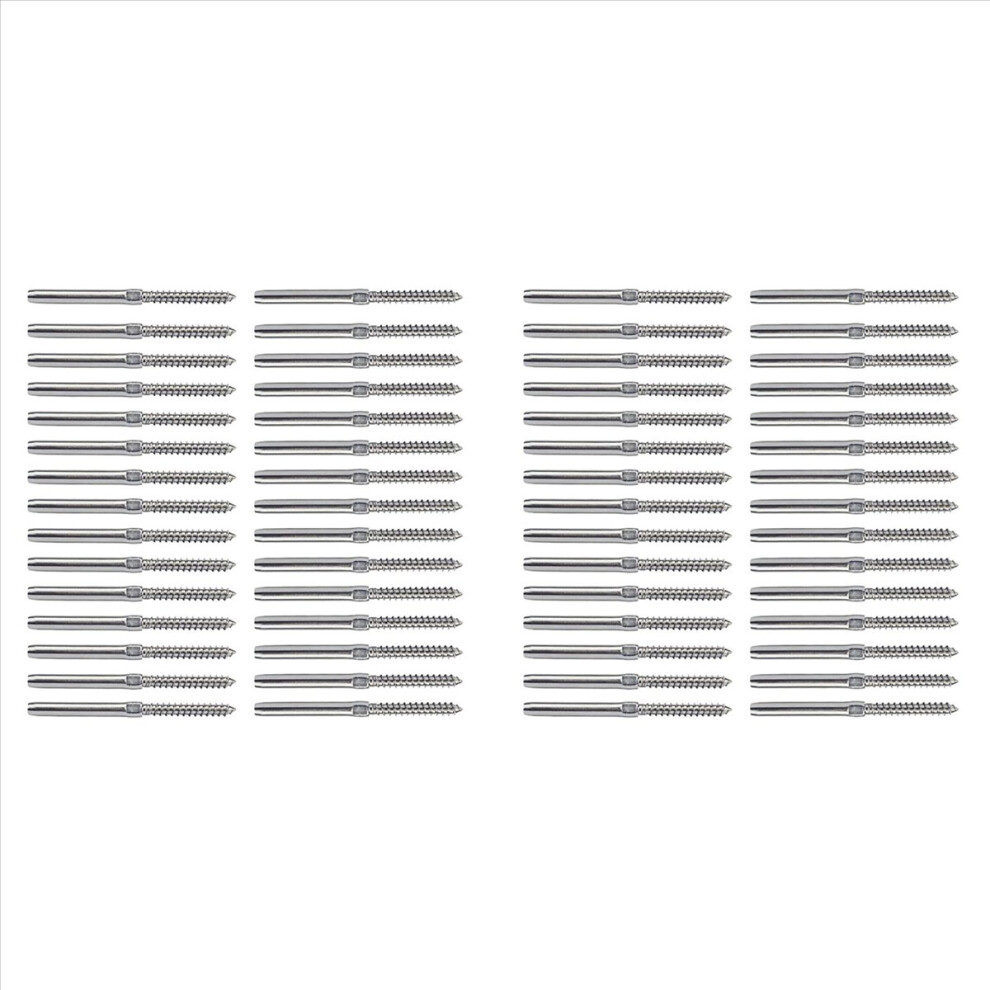 60Pcs Swage Lag Screws Left & Right For 1/8 Inch Cable Railing System Stair Deck Wood Post Balusters Decking Hardware 4853239037189