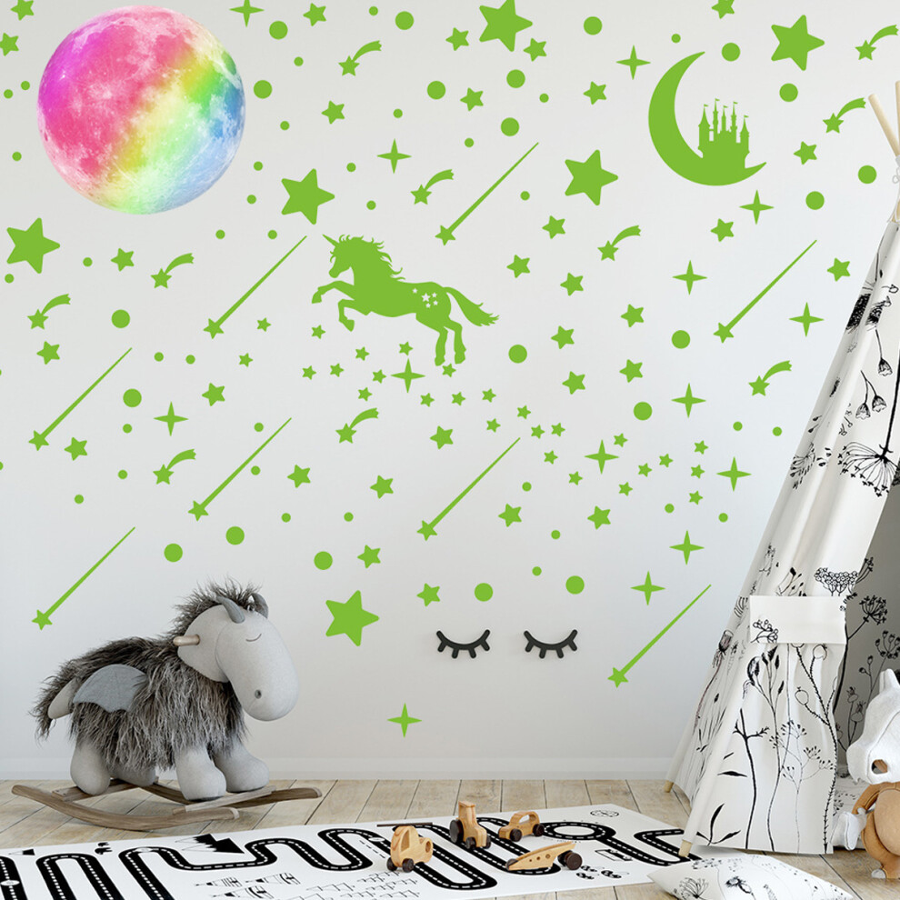 Starry Night Fantasy, Glow In The Stars Ceiling Decor, Realistic Star Gazing Experience, Non-Toxic Eco-Friendly Luminous Material For Safe Dark