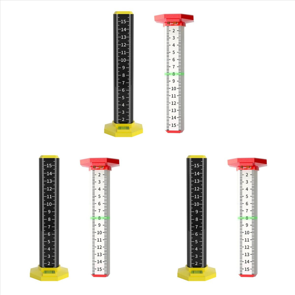 6Pcs Ceiling And Floor Tile Height Ruler, Measuring Ruler With Magnetic Base, Measuring Ruler, Suspended Ceiling 4853239038551