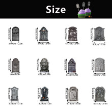 Placas de jardim assustadoras para lápides de Halloween, decorações de túmulos impermeáveis e arrepiantes, perfeitas para jardins e festas