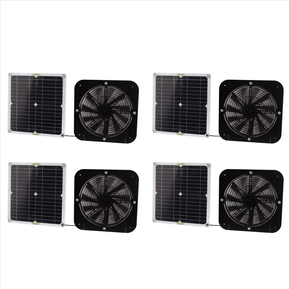 4X Mono-Polycrystalline Solar Panel With 13.5 Inches Exhaust Fan Bracket Photovoltaic Fan 4853239036847