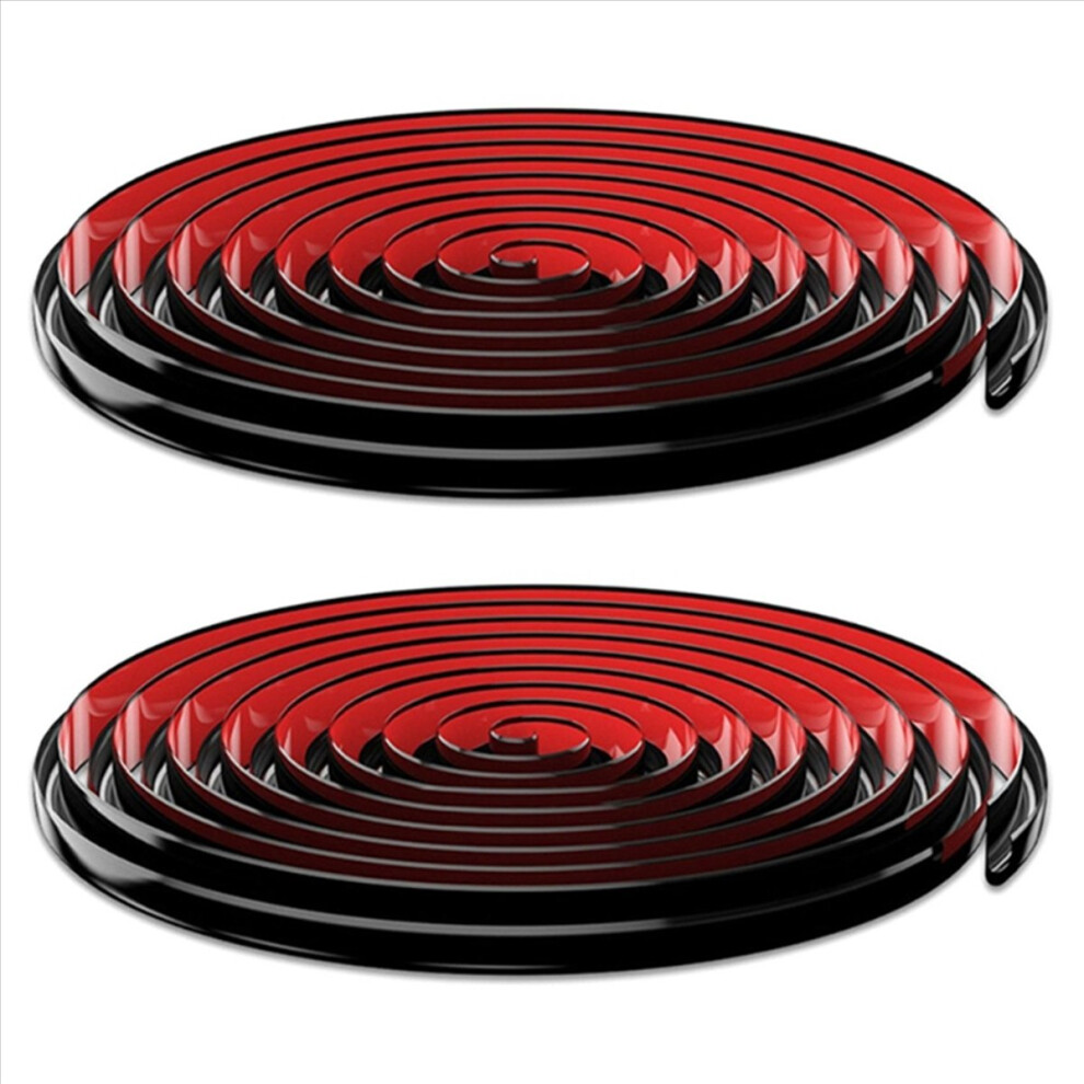 2X Rv Caravan Roof Rainwater Gutter Pvc Water Channel Easy Install Motorhome Roof Drainage System Black 4853239042053