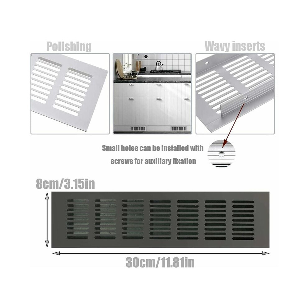 Louvered Ventilation Grille, Aluminum Alloy Durable Rustproof Ventilation Cover For Closed Spaces Ventilation 9128293278652