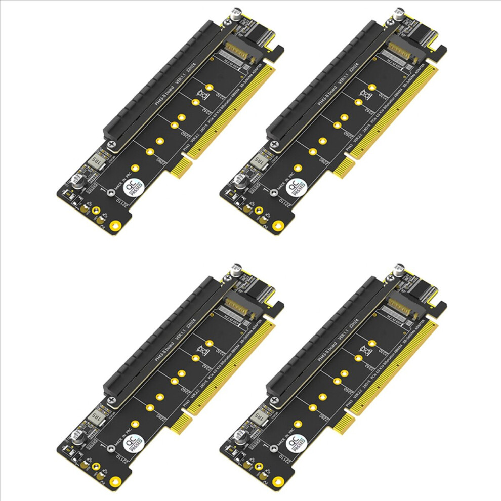 4X Dual Nvme Pcie Adapter, Pcie 4.0 X16 To Dual Nvme & 1X More Pcie X16 (X8 Signal) Adapter For M.2 Nvme Ssd Adapter 4854166054782