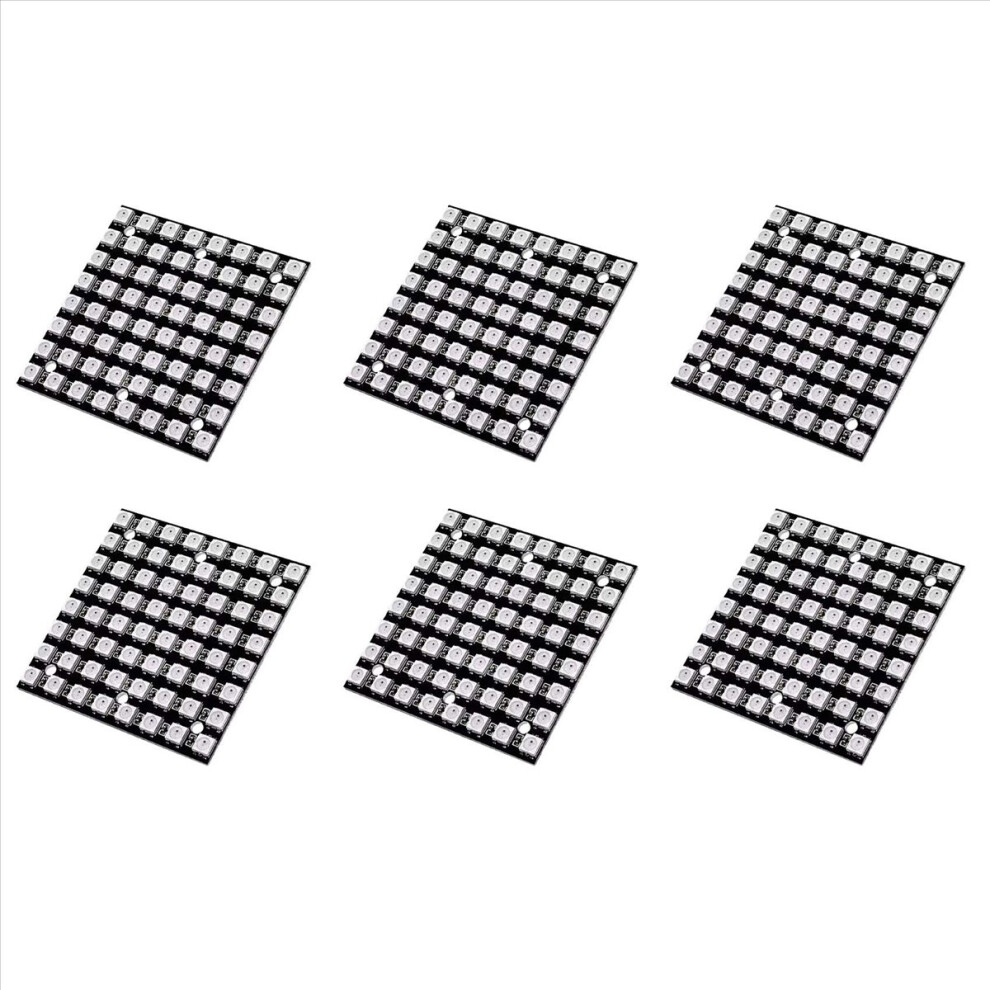 6X Ws2812 Led 5050 Rgb 8X8 Led Matrix Ws2812b 8X8 64-Bit Full Color 5050 Rgb Led Lamp Panel Light 4853239041742