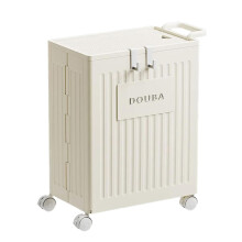 Yoga Mat Holder, Foldable Corner Organiser With Wheels, Yoga Mat Basket, Gym Organiser For Foam Rollers, Creamy