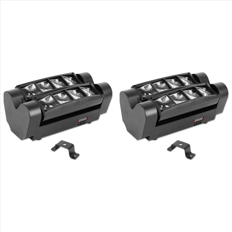2X Mini Spider 8X3w Rgbw Led Stage Beam Moving Lamp Dj Disco Nightclub Dance Wedding Bar Holiday Effect Eu Plug Light 4854166054966