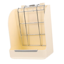 Bunny Feeder Rabbit Hay Storage Rack Chinchilla Food Container Compact Easy To Clean Small Animals 19x14x10 cm White