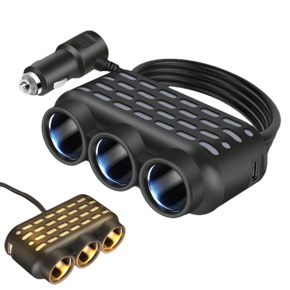 Car Fast Charger Splitter Qc3.0 Pd Socket Adapter With Multifunctional Lights For Car Convertible Rv Suv Truck 9365049305914