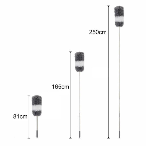 Cobweb Duster Kit for Home Office, Extendable Dusters with Microfiber Feather Duster, Washable & Reusable Tools for High Ceilings Ceiling Fans Fur 2