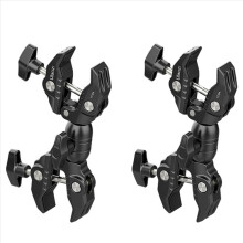 2X Super Clamp Double Camera Clamp R096 Crab Plier Clip Bracket for Photo Studio Light Stand
