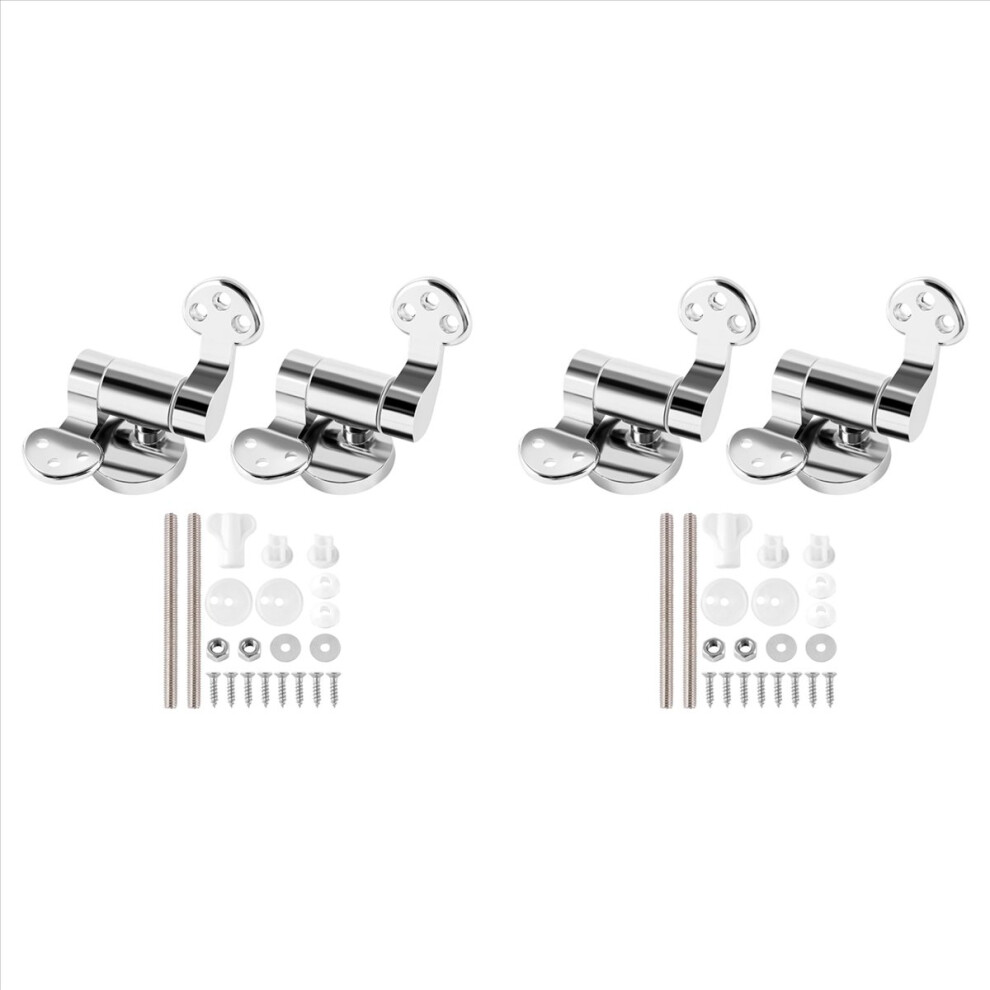 Toilet Seat Hinge 2Pair Replacement Stainless Steel Hinges for All Toilet Seat Cover Lid Soft Close Toilet Seat Fittings