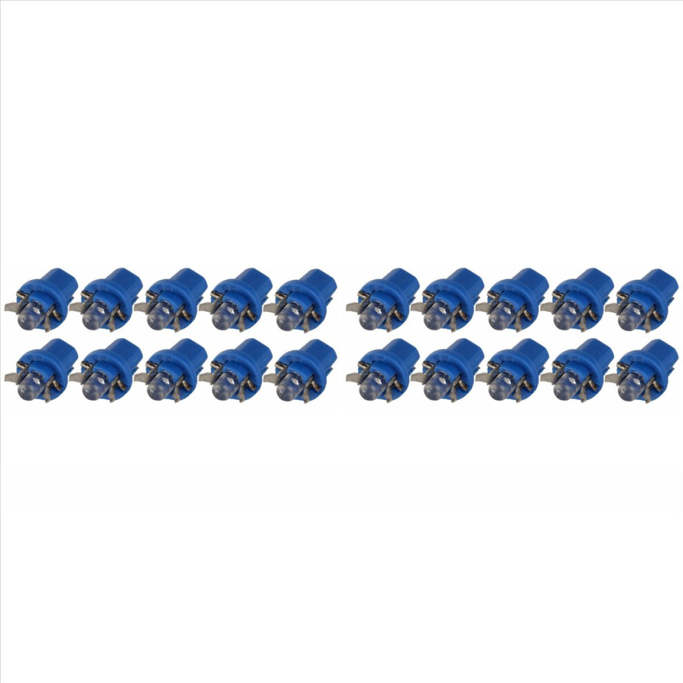 20Pcs Car Dash Instrument Base Lamp T5 B8.5d Led Instrument Car Wedge Dashboard Bulb Dc12v Lamp Light 4854166069724