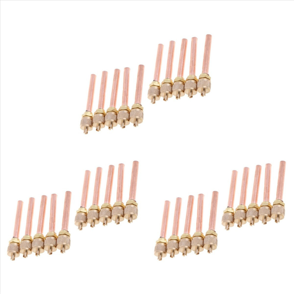 30Pcs Access Valve 1/4 Inch Sae 1/4 Inch Od 2.755 Inch Stem Strong Core Ac Air Conditioner Refrigeration Access Valve 4854166054119