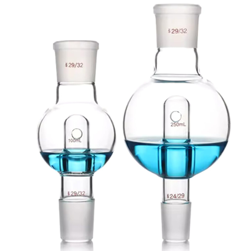 Borosilicate Glass Rotary Evaporator Antisplash Adapter 100Ml Capacity, 29/32 And 24/29 Joints, Lab Use 9365049306430