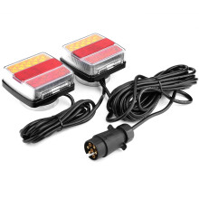 Luci magnetiche per rimorchio con spina a 7 pin IP68 Kit luci multifunzione per rimorchio impermeabile per luci di sicurezza a LED per traino Adatto
