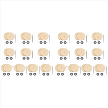 20 Sets Doll Joint Connectors Cotter Pin Joints and Wooden Fibreboard Disks Movable Engage Bolt Dolls Accessories, 24mm