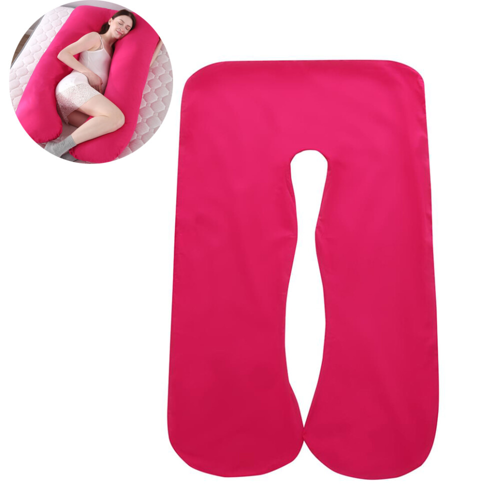 Pregnancy Pillow With Comfort Neck Curve, Retains Fluffiness, 70X127 Cm Rose Red