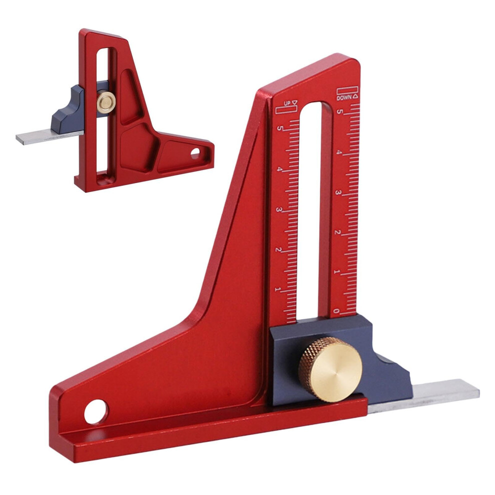 Table Saw Height Gauge Magnetic Aluminum Alloy, Metric 05Mm, Depth Measuring Ruler For Woodworking 9365049306966